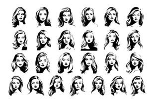 50 Women Procreate Stamps Graphic by ProcreateSale · Creative Fabrica