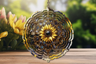 Sunflower Wind Spinner Graphic by TCSP Designs · Creative Fabrica