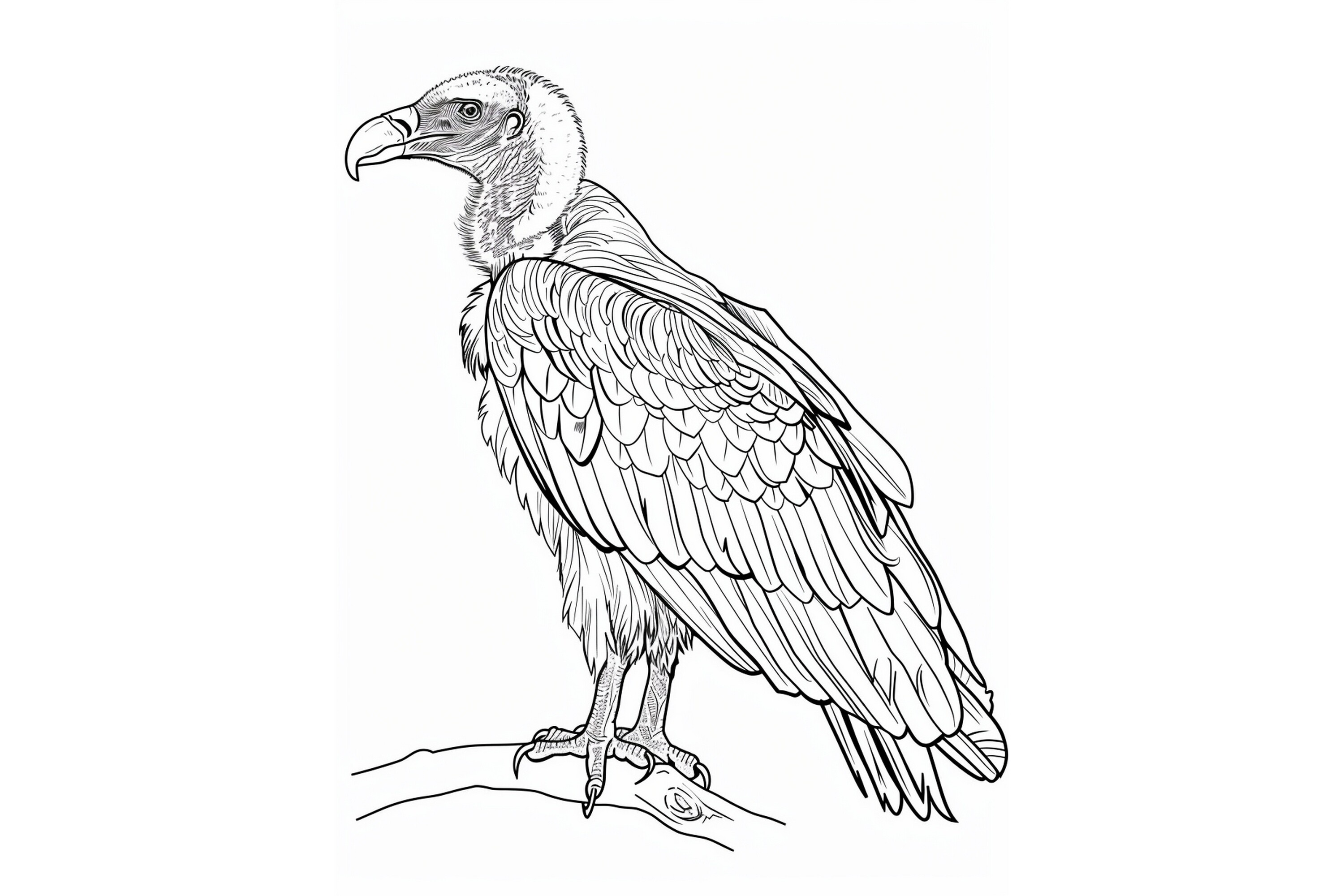 Vulture Coloring Page for Adults Graphic by Forhadx5 · Creative Fabrica
