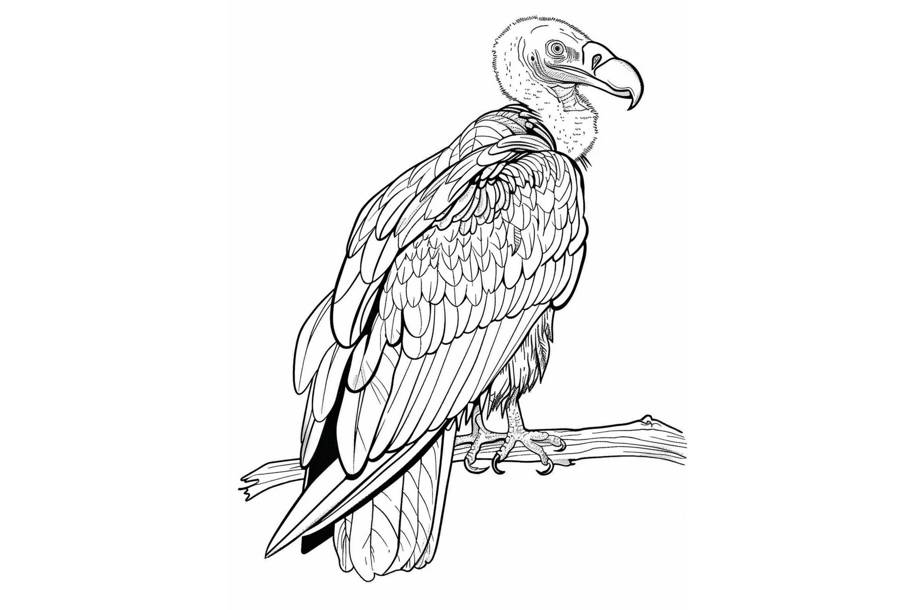 Vulture Coloring Page for Adults Graphic by Forhadx5 · Creative Fabrica