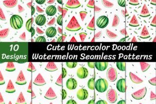 Watercolor Watermelon Seamless Patterns Graphic by VYCstore · Creative ...