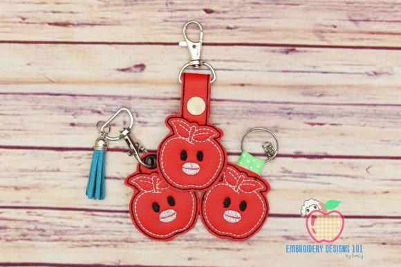 Apple Lip ITH Key Fob Pattern