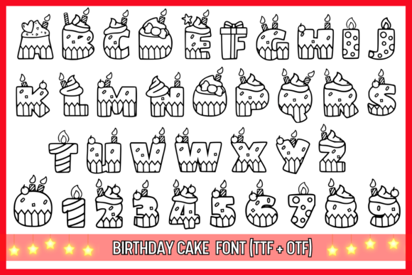 Birthday Cake Font - Preview 1