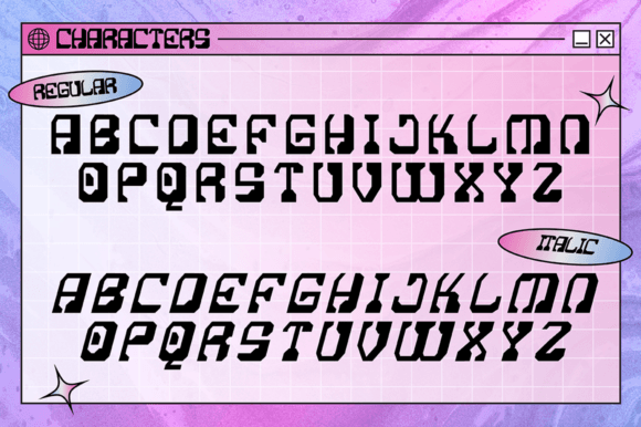 Cosmic Echoes Font PNG with transparent background - Preview 1