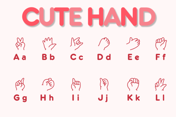 Cute Hand Font - Preview 1