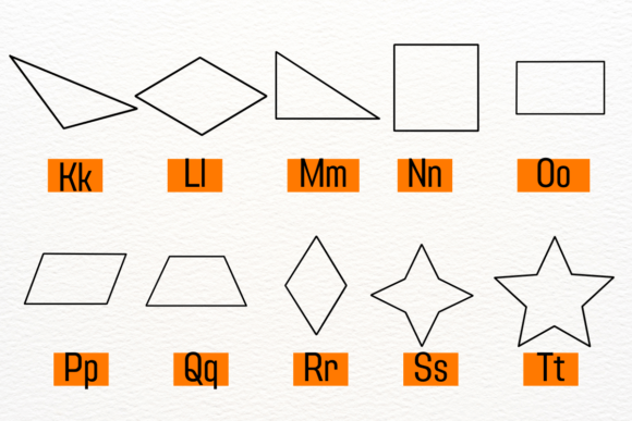 Cute Shape Font PNG with transparent background - Preview 2