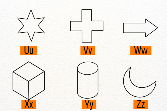 Cute Shape Font PNG with transparent background - Preview 3