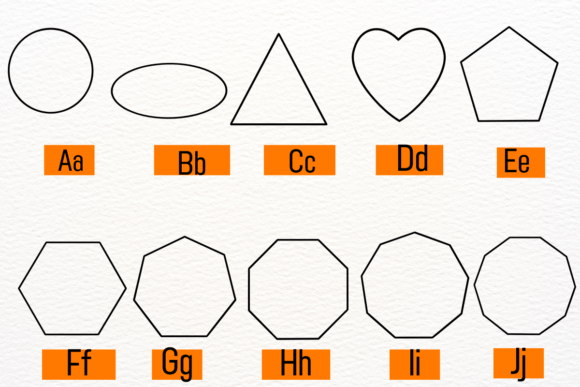 Cute Shape Font PNG with transparent background - Preview 1