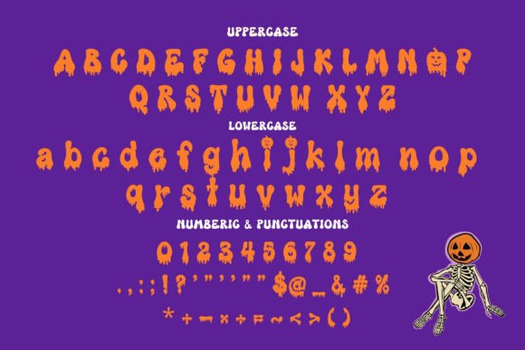 Halloween Retro Font PNG with transparent background - Preview 3