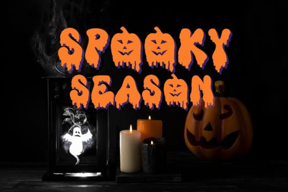 Halloween Retro Font PNG with transparent background - Preview 5