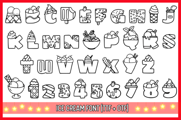 Ice Cream Font - Preview 1