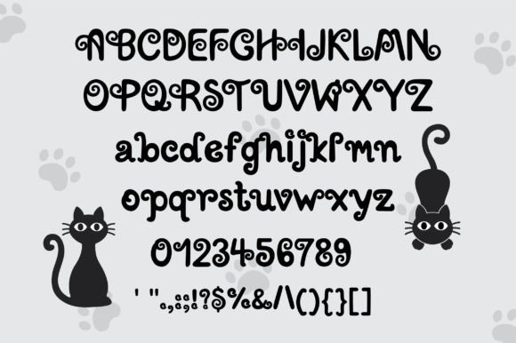 Meow Meow Font PNG with transparent background - Preview 1