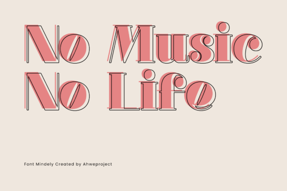 Mindely Font PNG with transparent background - Preview 3