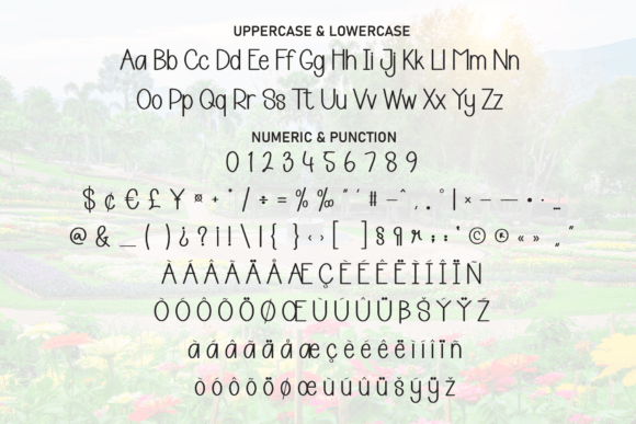 Natural Garden Font PNG with transparent background - Preview 6
