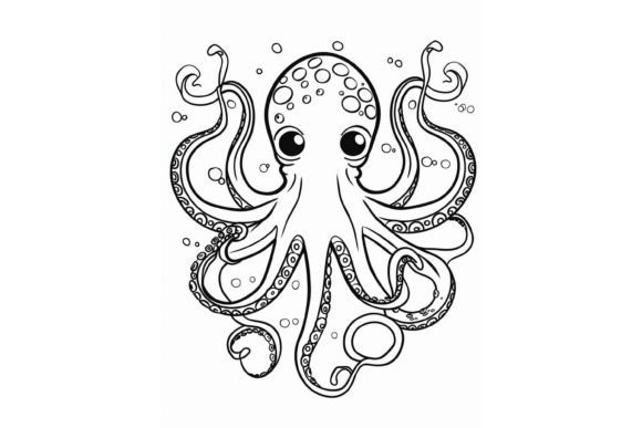 Octopus Coloring Page for Adults