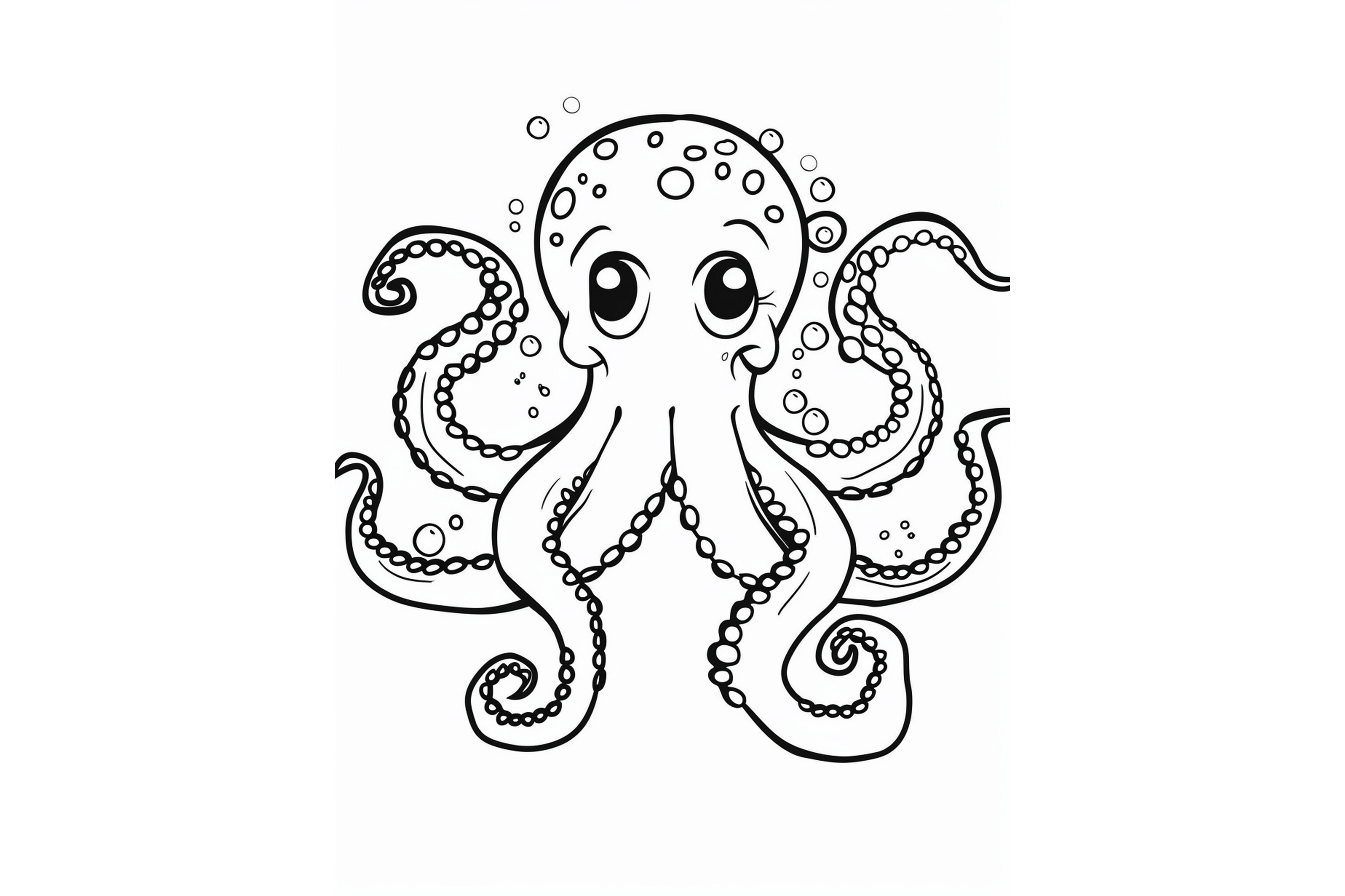 Octopus Coloring Page for Adults