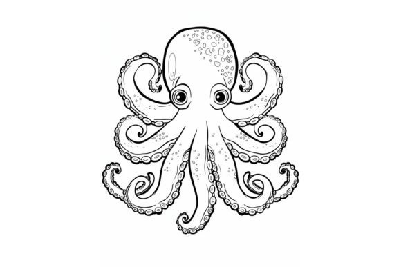 Octopus Coloring Page for Adults