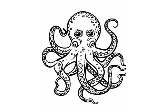 Octopus Coloring Page for Adults