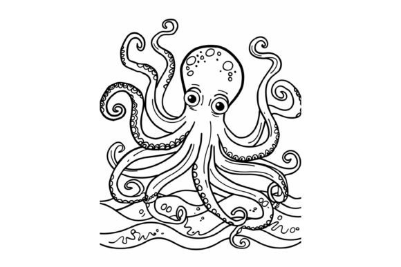 Octopus Coloring Page for Adults