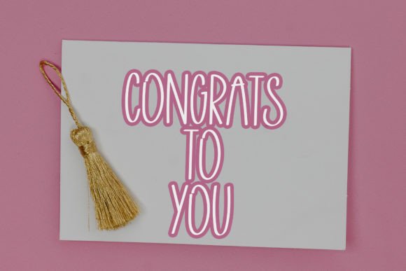 Pink Sample Font PNG with transparent background - Preview 1