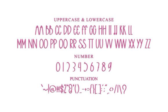 Pink Sample Font PNG with transparent background - Preview 2