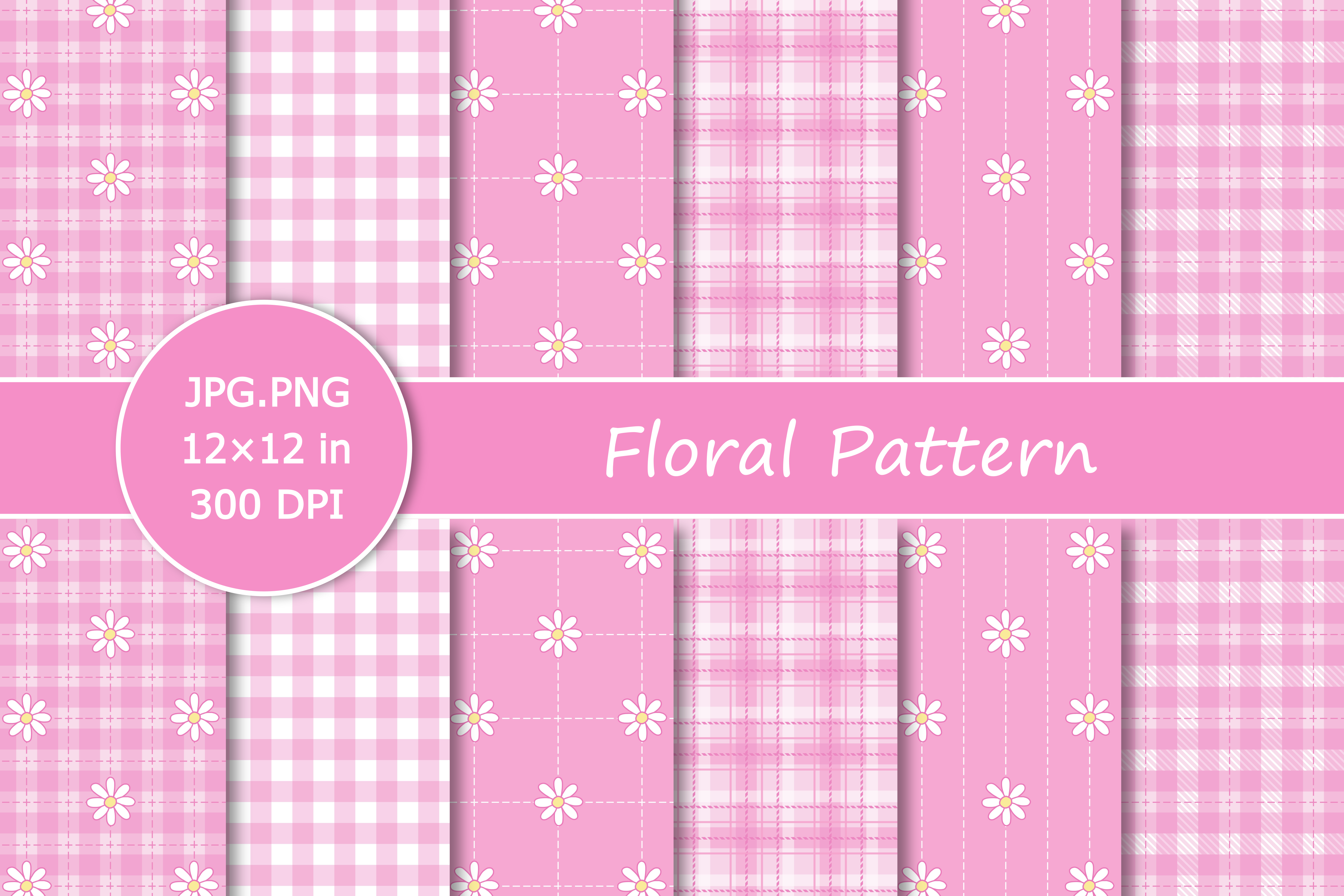 Pink Daisy Print Pink Daisy Pattern II Graphic by sumaiasupti15 · Creative Fabrica