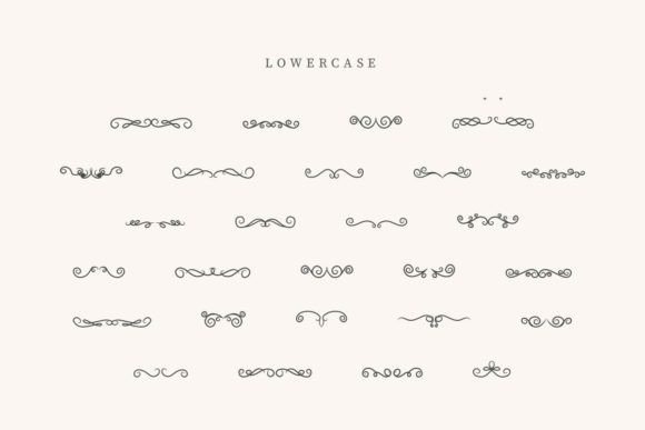 Retro Vintage Divider Font PNG with transparent background - Preview 2