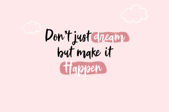 Sleepy Girl Font PNG with transparent background - Preview 1