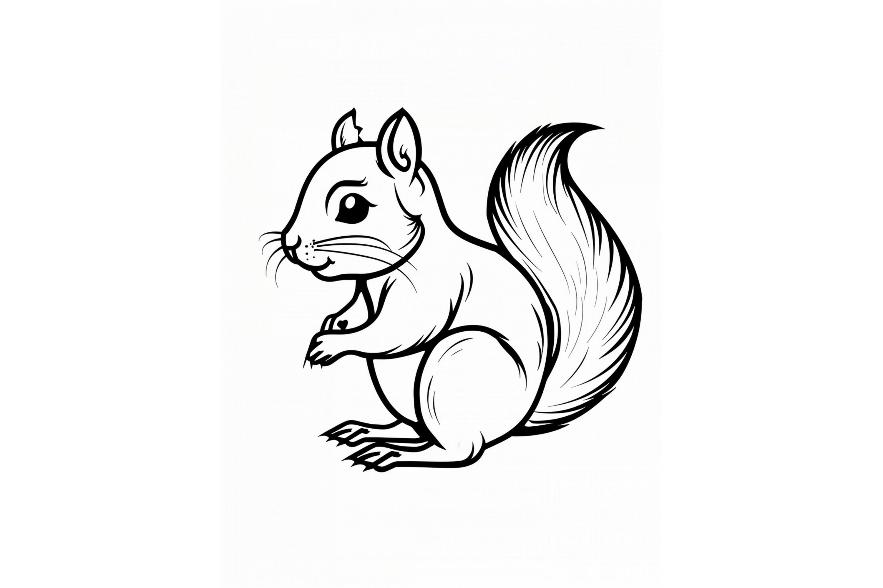 Squirrel Coloring Page for Adults