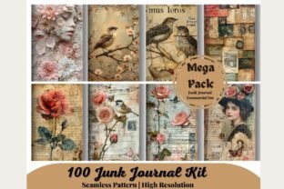 100 Junk Journal Kit Graphic by 99CentsCrafts · Creative Fabrica