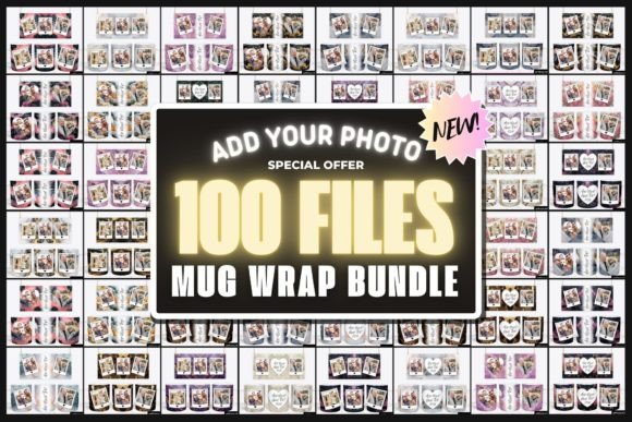 Add Your Photo Mug Wrap PNG Bundle