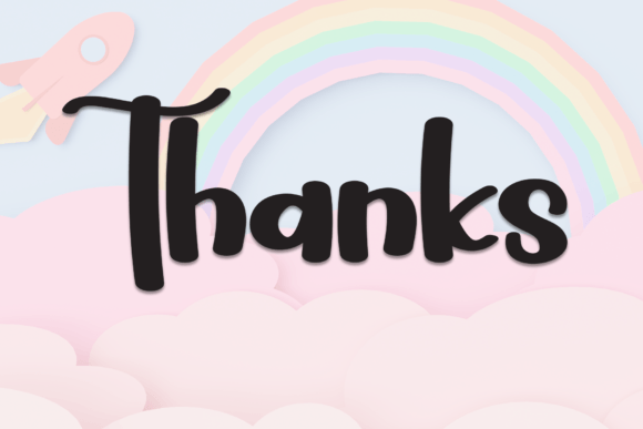 Baby Rainbow Font - Preview 6