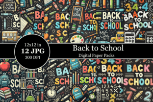 Back to Shcool Digital Paper Graphic by Nam Tiwa · Creative Fabrica