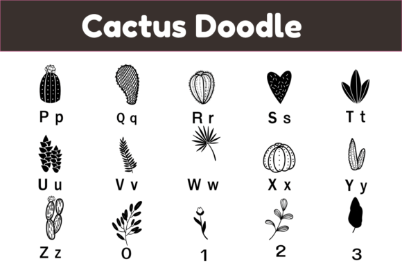 Cactus Doodle Font - Preview 2