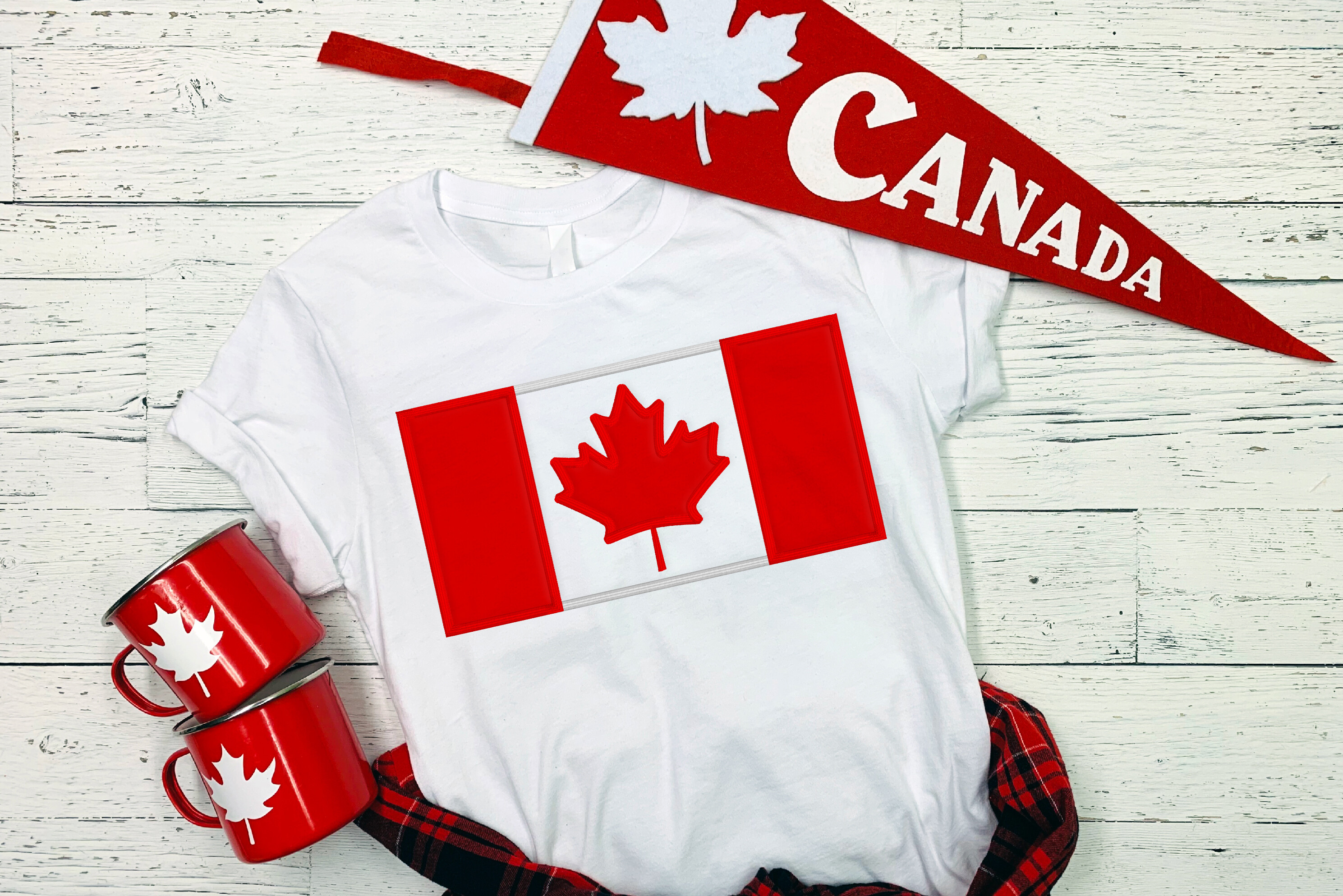 Canadian Flag Applique Embroidery