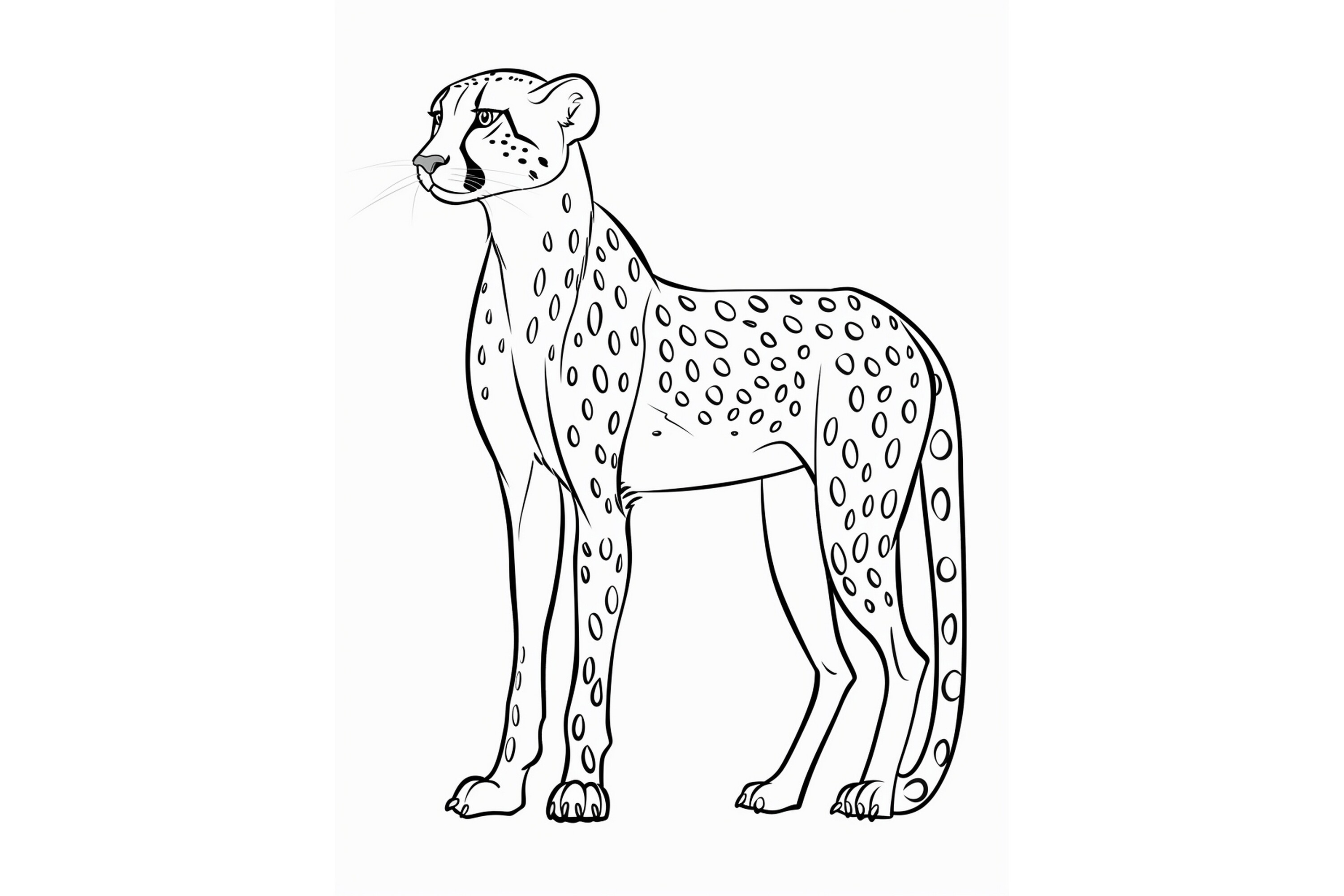 Cheetah Coloring Page for Adults