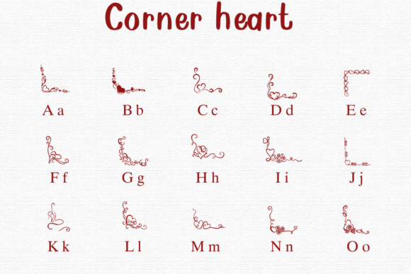 Corner Heart Font - Preview 1