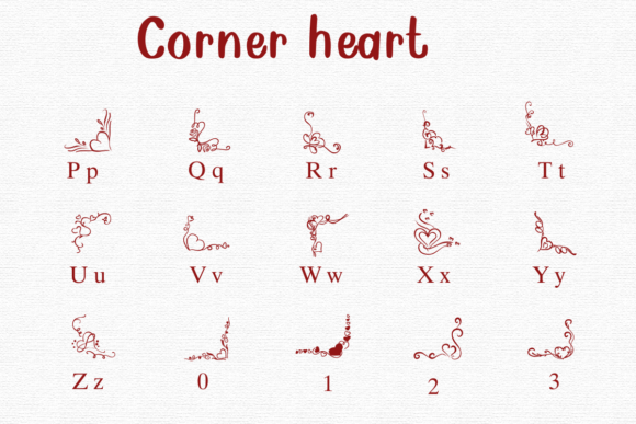 Corner Heart Font - Preview 2
