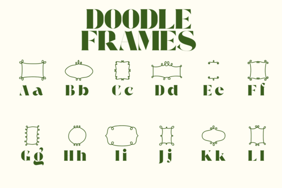 Doodle Frames Font - Preview 1