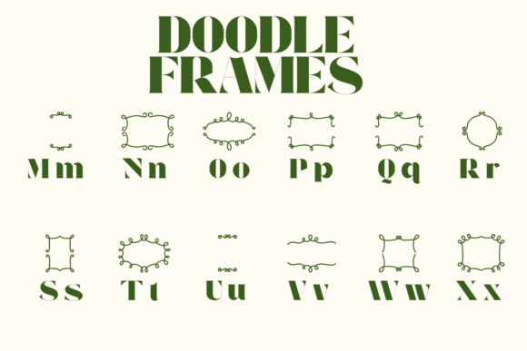 Doodle Frames Font - Preview 2