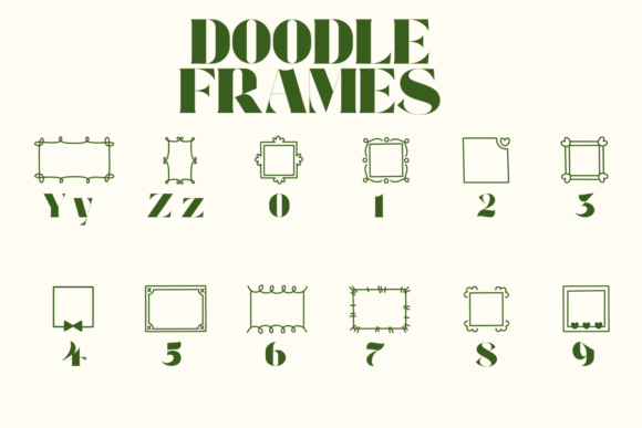 Doodle Frames Font - Preview 3