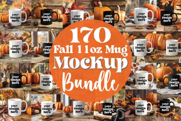 Fall 11oz Mug Mockup Bundle Graphics
