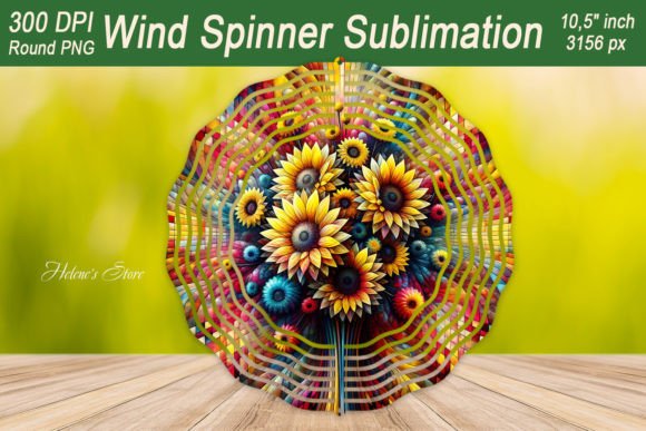 Fall Flowers Wind Spinner Sublimation