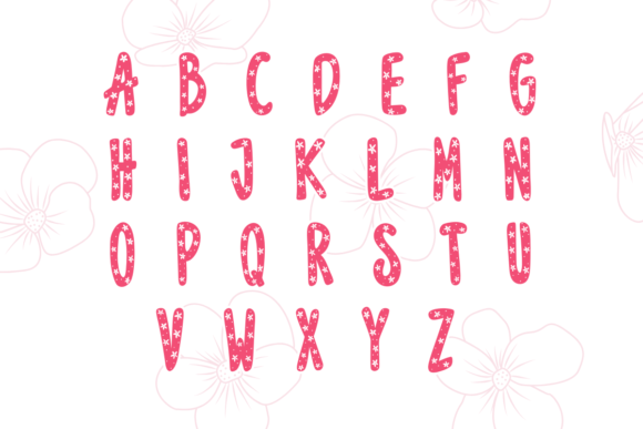 Flower Font - Preview 1