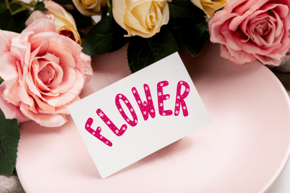 Flower Font - Preview 5