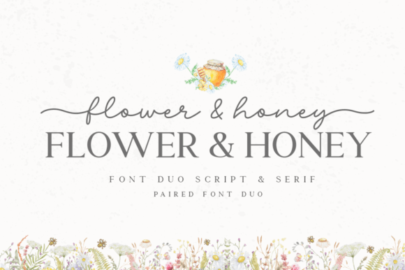 Flower & Honey Script & Handwritten Font By Manjalistudio