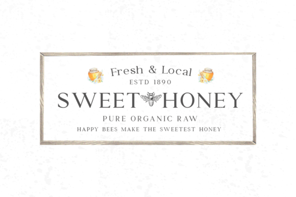 Flower & Honey Font PNG with transparent background - Preview 3