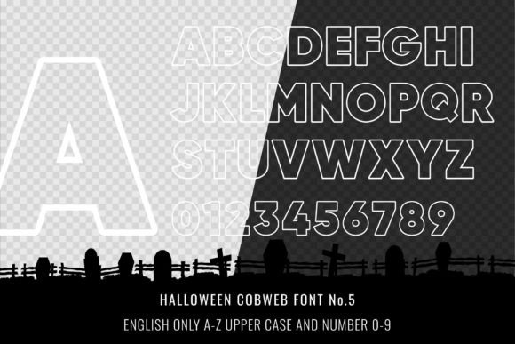 Halloween Cobweb Font - Preview 6