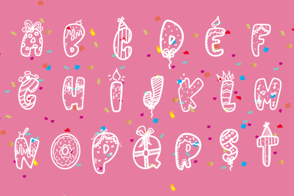 Happy Birthday Font - Preview 1