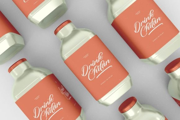Machine Vintage Font PNG with transparent background - Preview 3